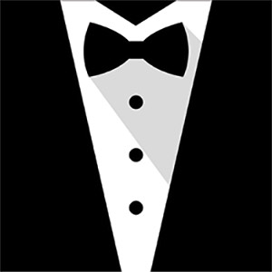 black and white bow tie tuxedo