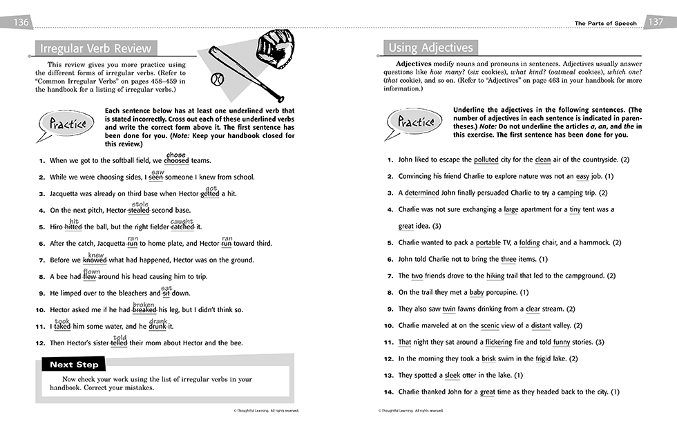 All Write SkillsBook Teacher's Edition pages 136 and 137
