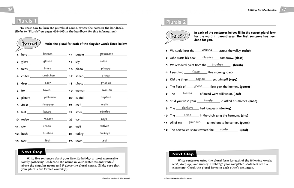 All Write SkillsBook Teacher's Edition pages 36 and 37