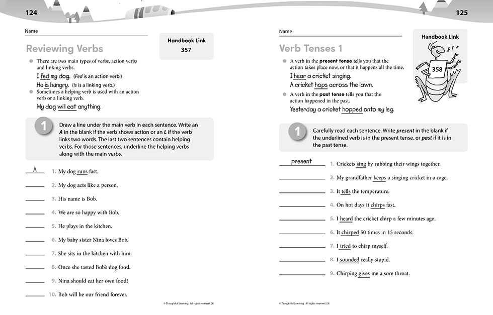 Write on Track SkillsBook pages 124 and 125