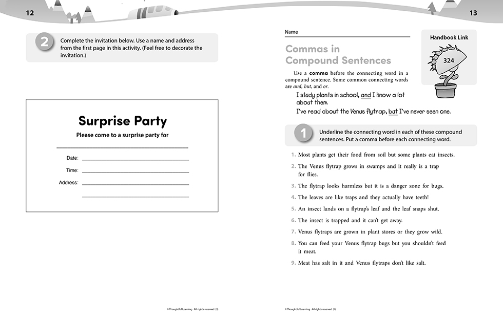 Write on Track SkillsBook pages 12 and 13