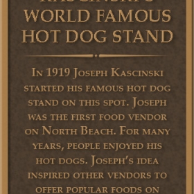 Kascinski's World Famous Hot Dog Stand Plaque