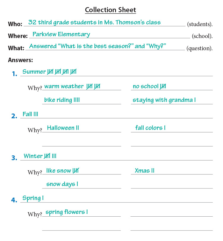 Collection Sheet