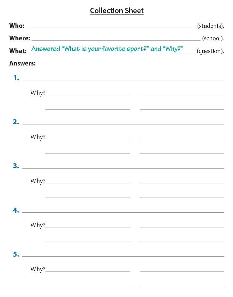 Collection Sheet